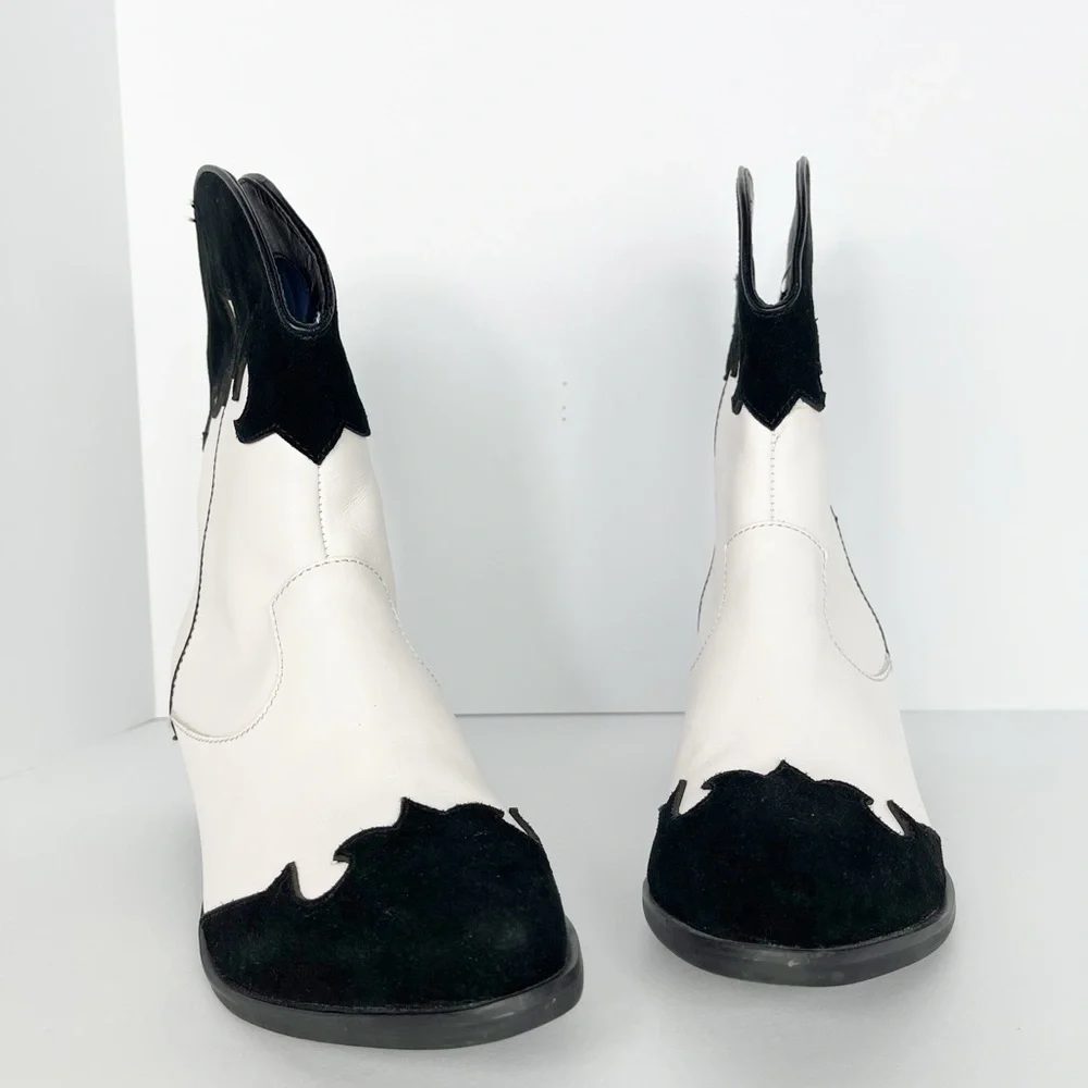 Dingo Black and White Ankle Booties - Picture 7 of 12